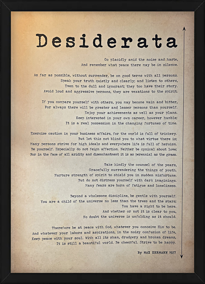 Desiderata english